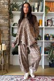 Heritage Needlecord Plaid Swing Top Camel & Earth